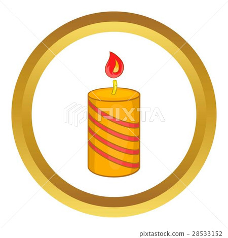 Burning candle vector icon Burning candle vector icon 28533152