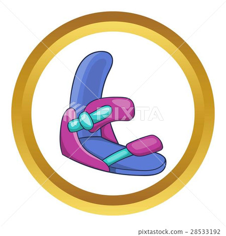 Attachments for a snowboard vector icon 28533192