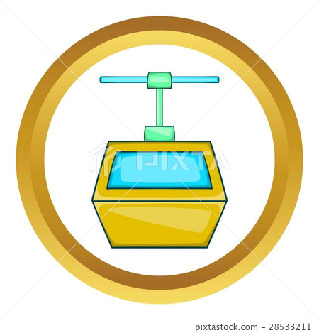 Ski lift gondola vector icon Ski lift gondola vector icon 28533211