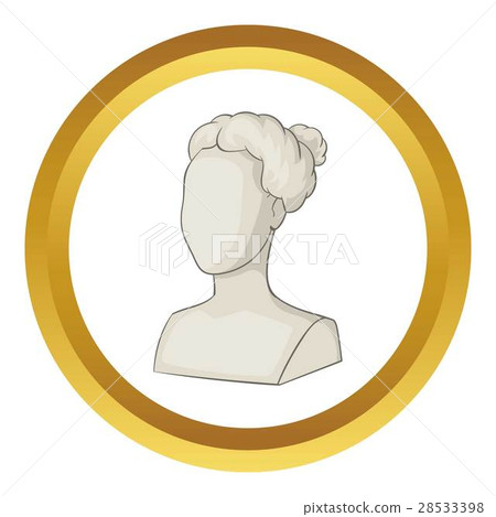 Sculpture head of woman vector icon 28533398