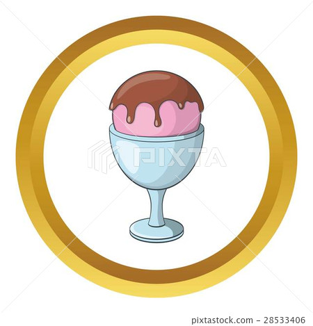 Ice cream ball vector icon 28533406