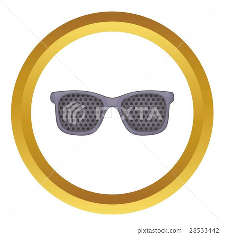 Perforating glasses vector icon 28533442