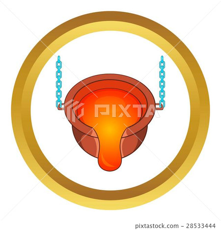 Liquid metal vector icon 28533444