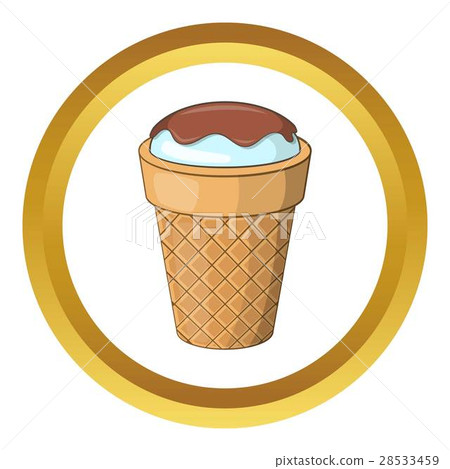 Delicious ice cream vector icon 28533459
