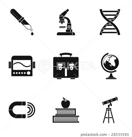 Science icons set, simple style - Stock Illustration [28533593] - PIXTA