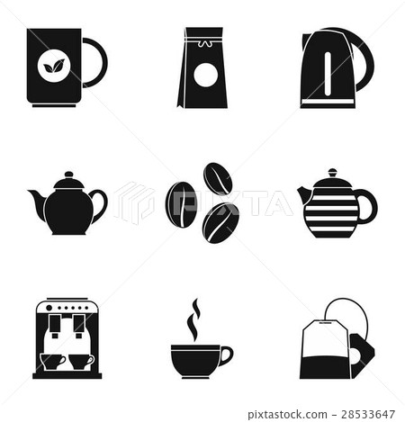 Drink icons set, simple style 28533647