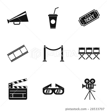 Film icons set, simple style - Stock Illustration [28533707] - PIXTA