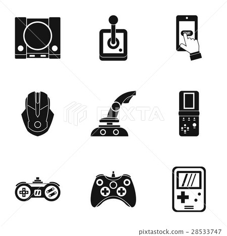 Game icons set, simple style 28533747