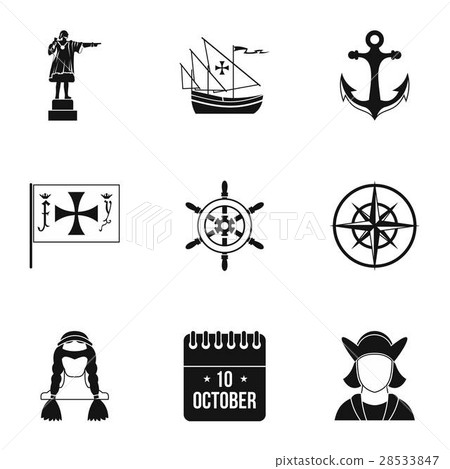 Geography icons set, simple style 28533847