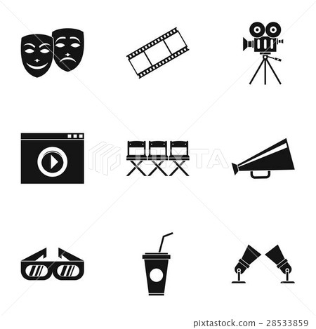 Movie icons set, simple style - Stock Illustration [28533859] - PIXTA