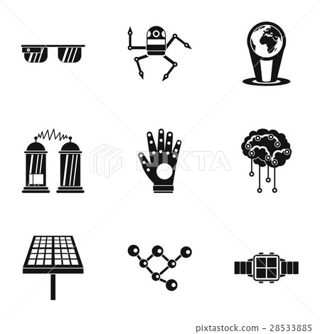 Computer latest devices icons set, simple style 28533885