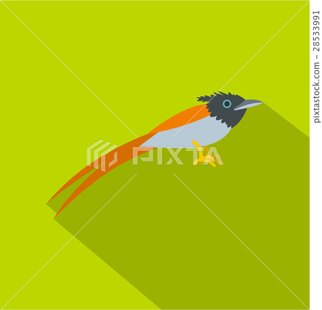 Terpsiphone paradisi icon, flat style 28533991