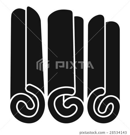 Cinnamon sticks icon, simple style 28534143