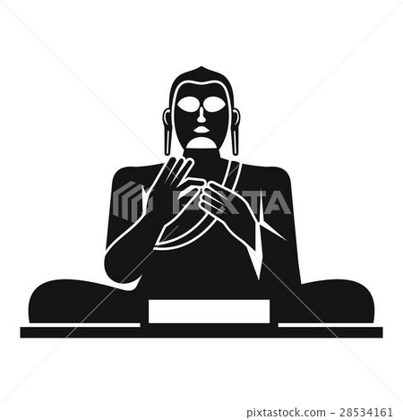 Buddha statue icon, simple style Buddha statue icon, simple style 28534161