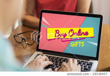 Online Shopping Cart E-Commers Concept 28536457