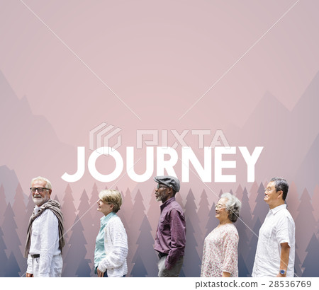 Journey word on nature background with trees Journey word on nature background with trees 28536769