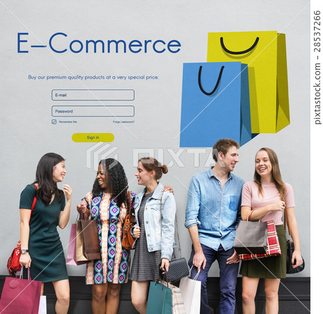 Online Store Add to Cart Payment Purchase Concept 28537266