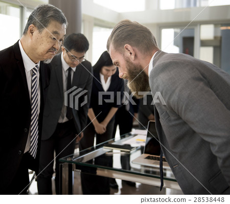 Business Partners Introductionary Handshake Bow Business Partners Introductionary Handshake Bow 28538448