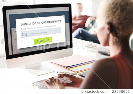 Subscribe Newsletter Advertising Register Member Concept 28538631