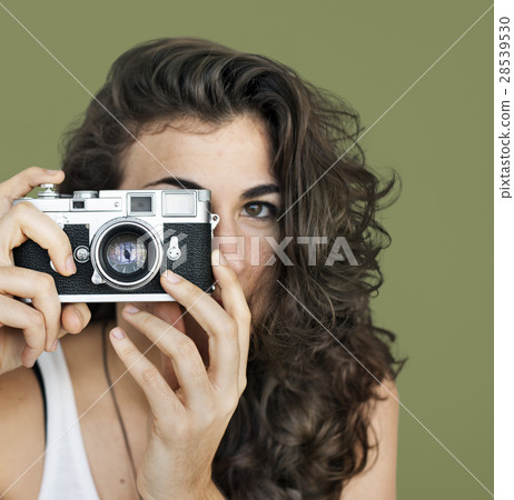 Woman Photographer Camera Focus Photography Concept Woman Photographer Camera Focus Photography Concept 28539530