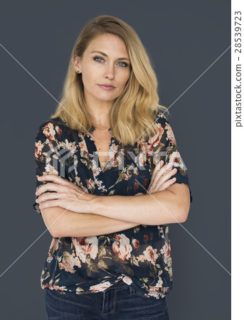 Caucasion Woman Casual Confident Concept 28539723