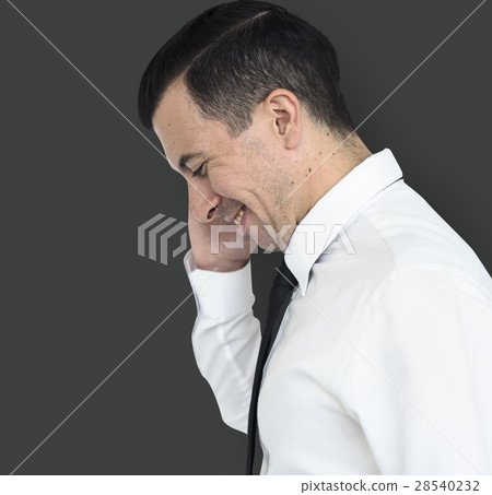 Business Man Side View Smile Concept 28540232