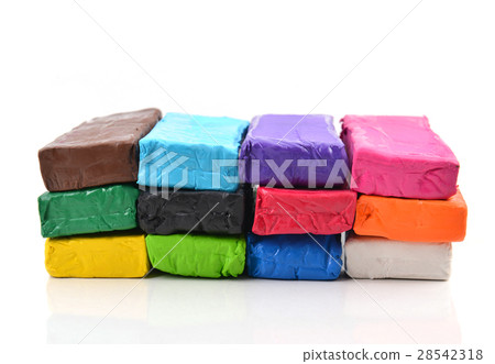 colorful modeling clay or plasticine for children 28542318