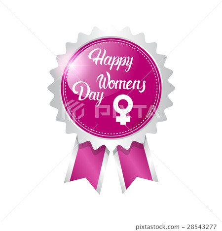 8 March International Women Day Greeting Card Icon 28543277