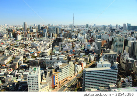 Tokyo landscape seen from the Bunkyo Civic Center Tokyo landscape seen from the Bunkyo Civic Center 28543396