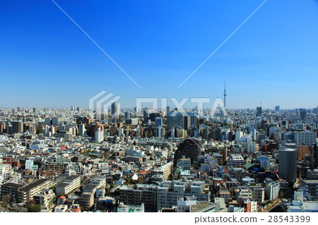從文京區文娛中心看的東京風景 從文京區文娛中心看的東京風景 28543399