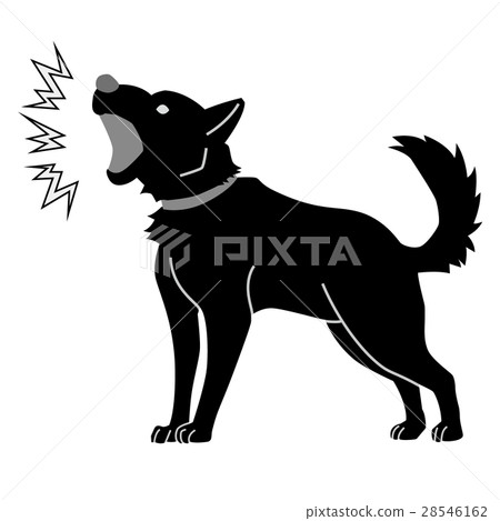 黑白咆哮的狗 28546162