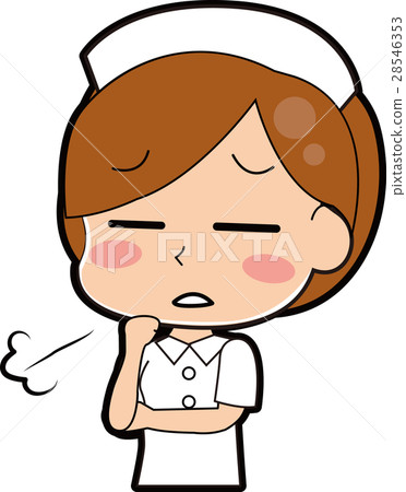 嘆氣的護士的例證 28546353