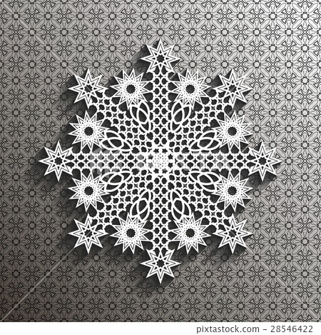 Paper lace doily, decorative snowflake, mandala 28546422