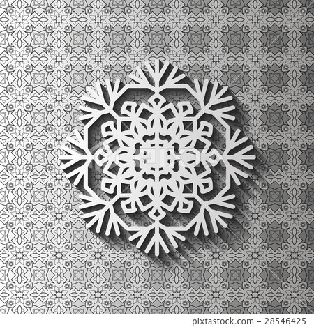 Paper lace doily, decorative snowflake, mandala 28546425