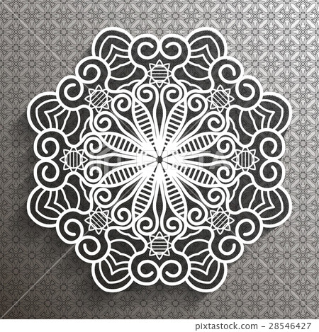 Paper lace doily, decorative snowflake, mandala Paper lace doily, decorative snowflake, mandala 28546427