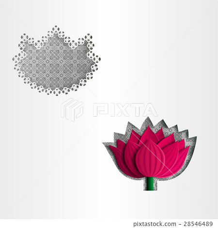 Paper white greeting card, lotus flower Paper white greeting card, lotus flower 28546489