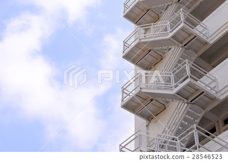 the fire escape which is a part of building the fire escape which is a part of building 28546523