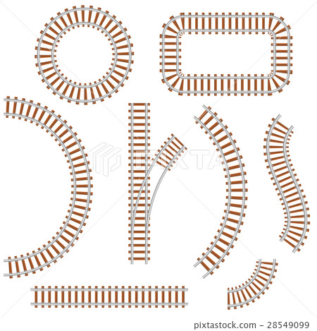 Railroad Element Set. Vector Railroad Element Set. Vector 28549099