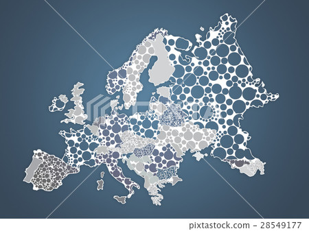 Color Country Map of Europe 28549177
