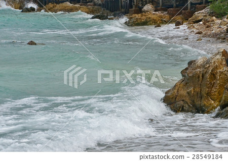 海，波浪，豐滿，海岸 28549184