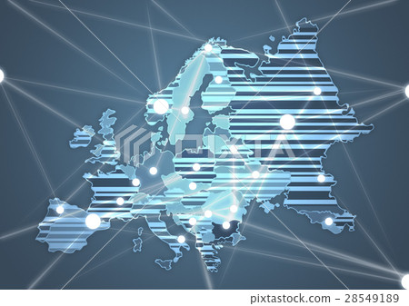Color Country Map of Europe 28549189