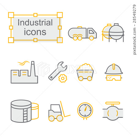 Thin line icons set, Industrial - Stock Illustration [28549279] - PIXTA