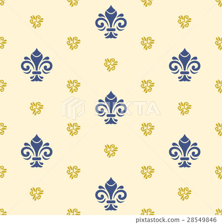 Seamless Vector Pattern With Royal Lily 28549846