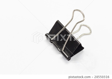 Black Paper clip isolate on white background 28550316