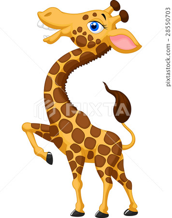 Cute giraffe cartoon 28550703