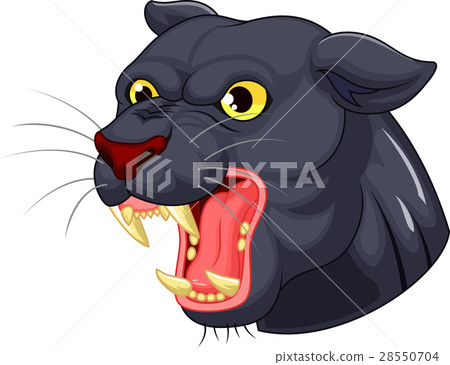 Black panther head mascot 28550704