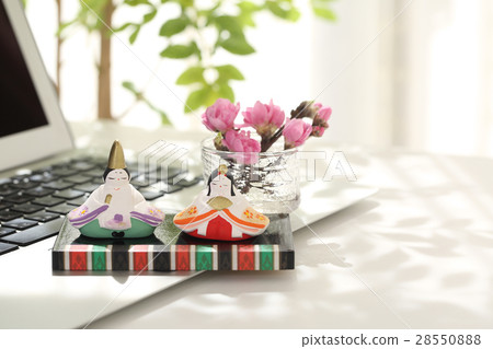 Dolls and personal computer 28550888