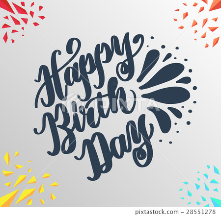 Happy Birthday lettering card 28551278