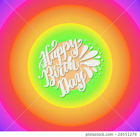 Happy Birthday lettering card Happy Birthday lettering card 28551279