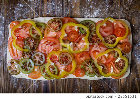 Homemade pie preparation recipe. Dough with cheese Homemade pie preparation recipe. Dough with cheese 28551531
